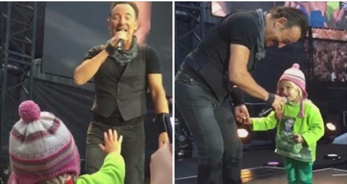 Bruce Springsteen invite une fillette de 4 ans  monter sur scne, c'est le choc pour tous !